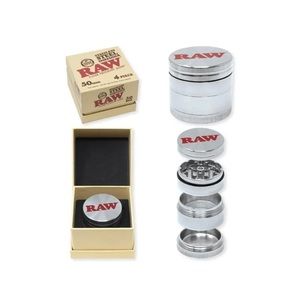 Raw Stainless-Steel Grind-er 50MM / Raw Shredder 4-Piece Grind-er